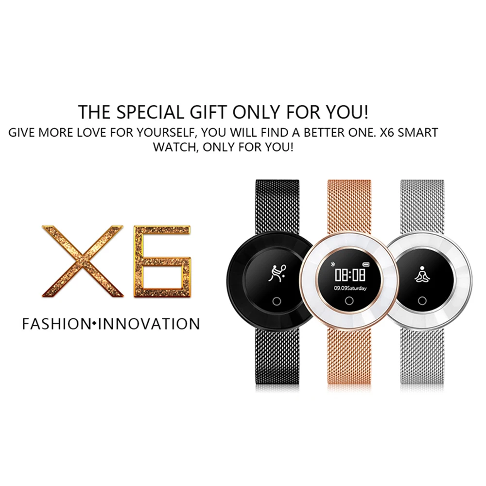 Смарт часы водонепроницаемые IP68 фитнес трекер анти потеря женские Bluetooth