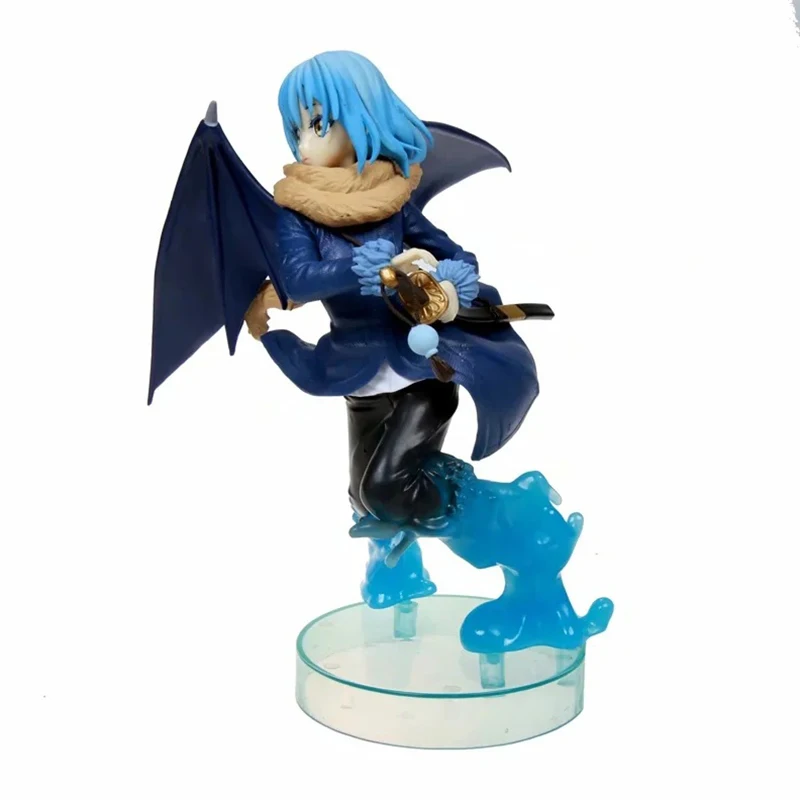 Фигурка аниме Rimuru Tempest 21 см ПВХ красивая девушка с синими волосами база крыло