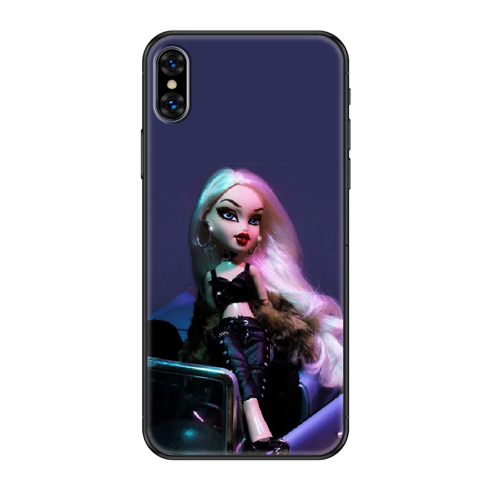 

Lovely Cute Bratz Phone case For iphone 4 4s 5 5S SE 5C 6 6S 7 8 plus X XS XR 11 PRO MAX 2020 black trend Etui luxury back