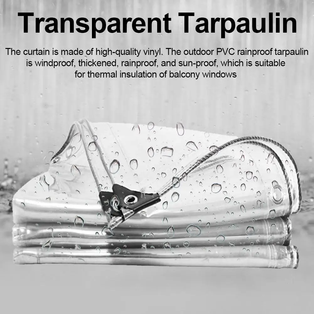 

Multiple Functions Transparent Tarpaulin Windproof Rainproof Tarp Canopy Tent Windproof Thickened Rainproof And Sun-proof