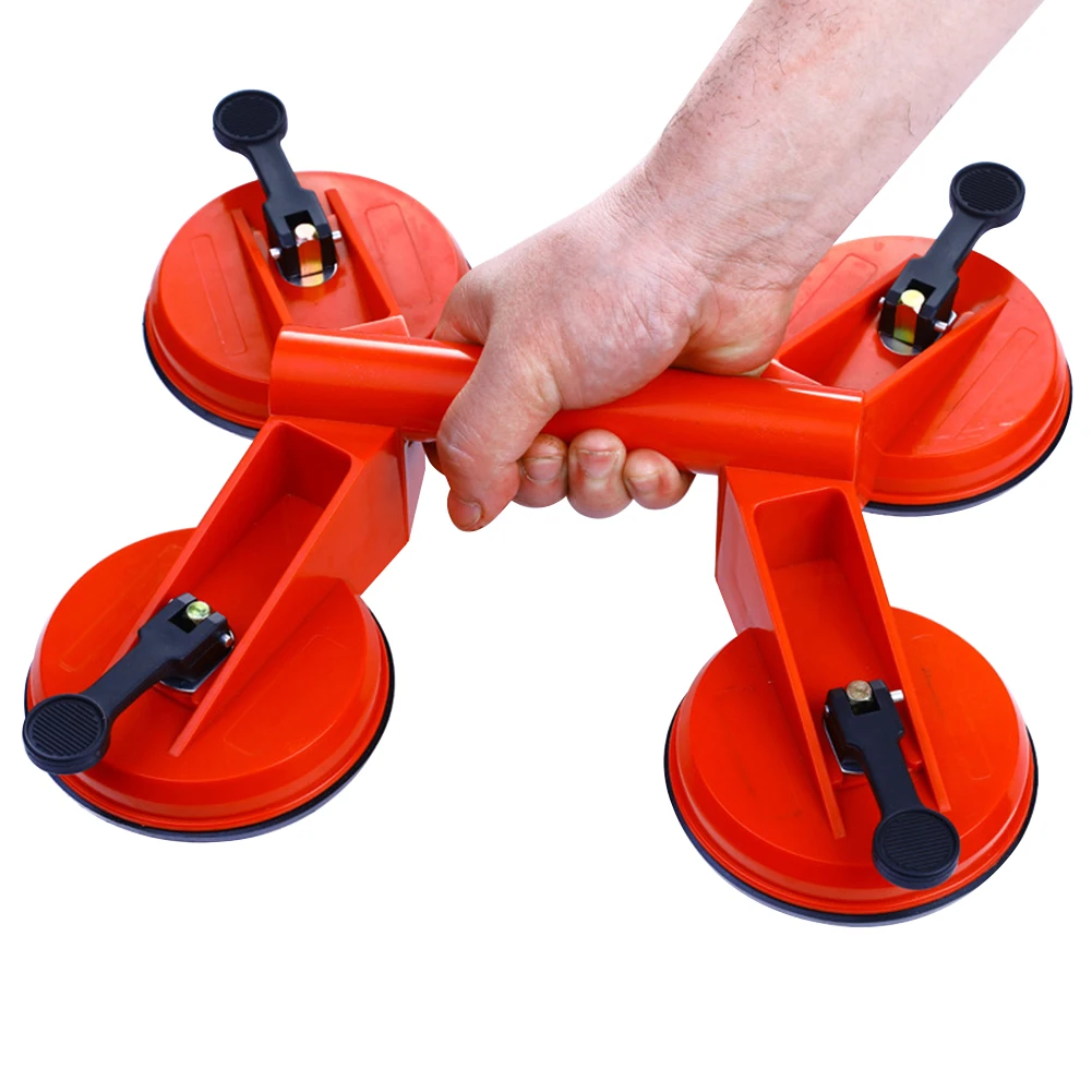 

Practical Strong Bearing Glass Lifter Puller Sucker Plate Suction Cup Vacuum Hand Tool Tile Mirror Granite Carrying Four Pad