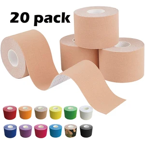 Эластичная кинезиологическая лента, 20 шт.упак., хлопок, цвет в ассортименте