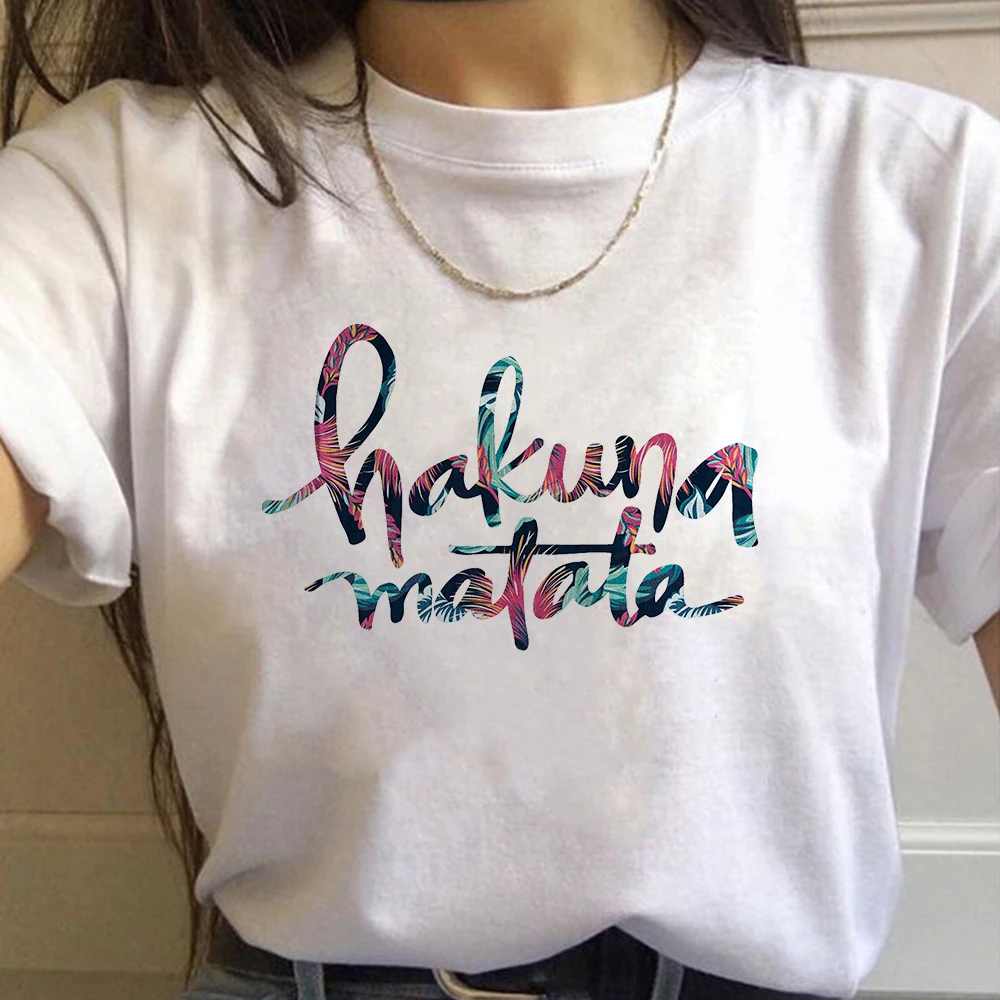 Король Лев футболка Акуна Матата Harajuku женские 90s с летним принтом повседневная