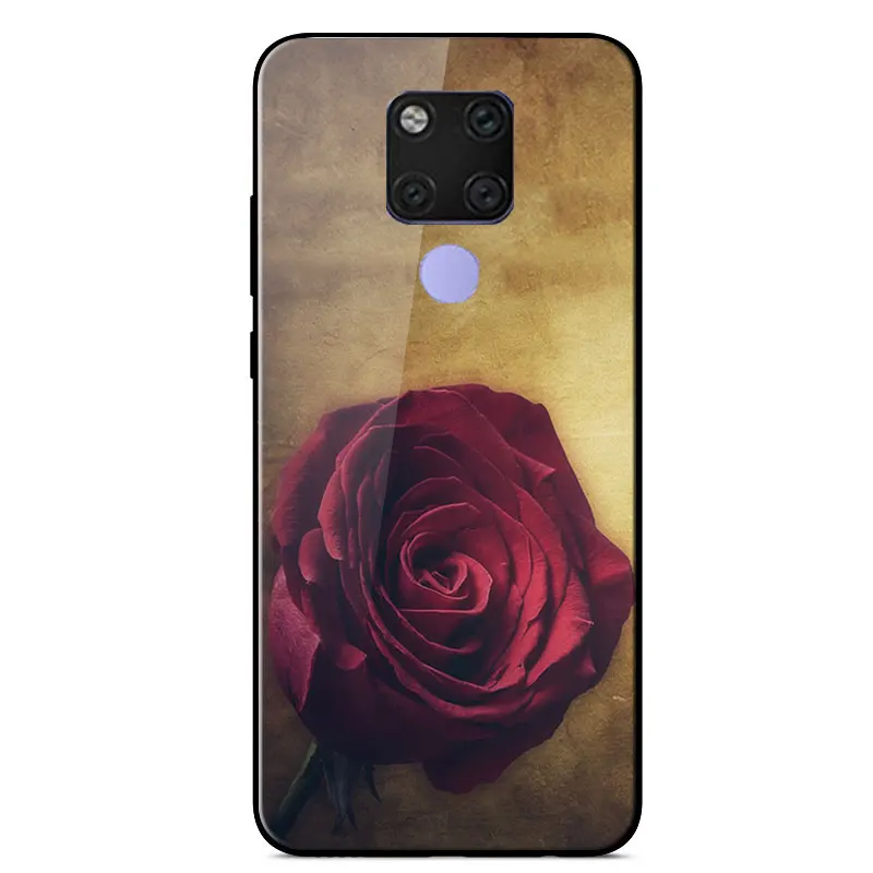 

For Huawei Mate 20X Case Mirror Painted High Quality Tempered Glass shockproof Back Cover For Huawei Mate 20X Phone Case 7.2"