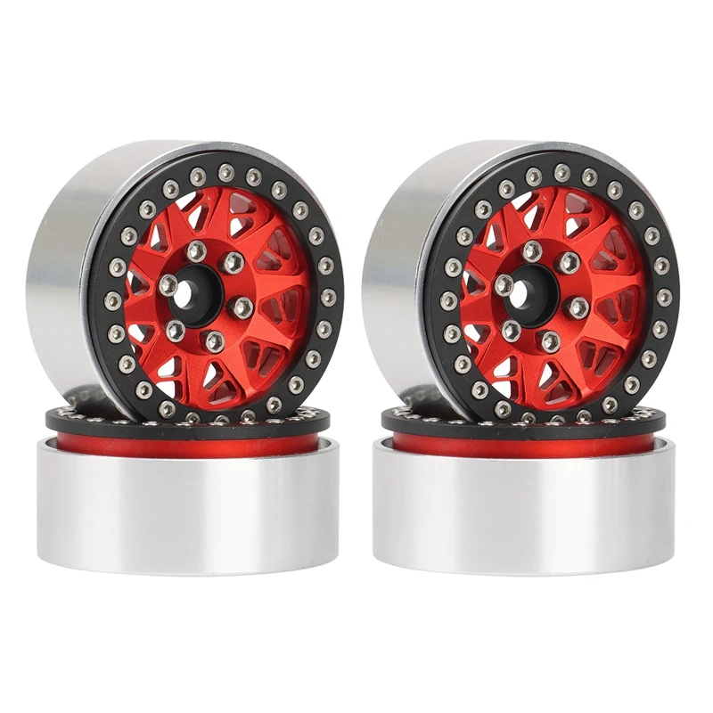 

4PCS Metal 1.9 Beadlock Wheel Rim Hubs for 1/10 RC Crawler Car Axial SCX10 90046 AXI03007 Traxxas TRX4 RC4WD D90 D110