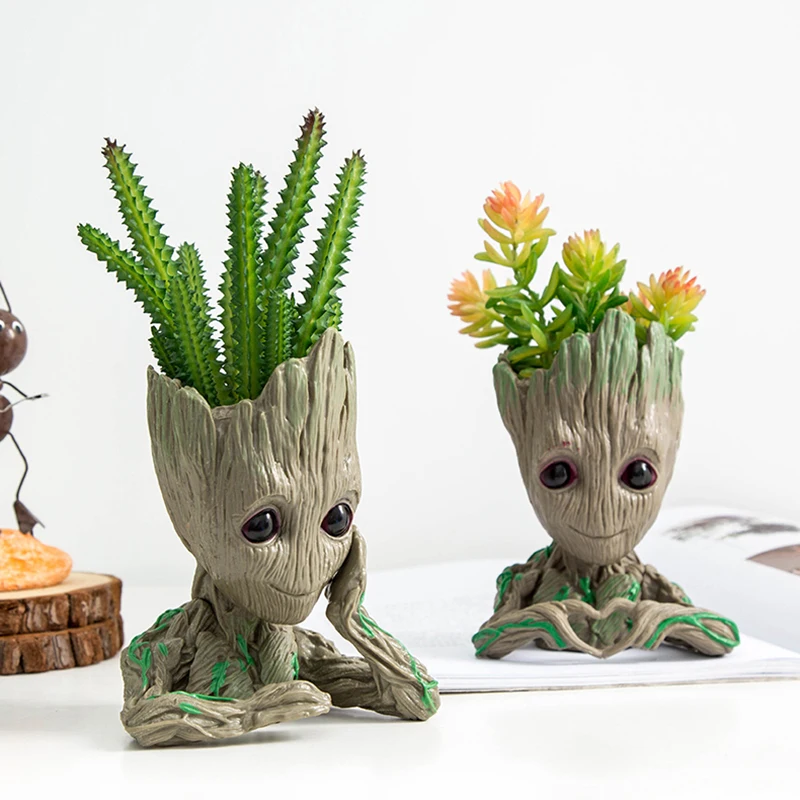 Миниатюрные фигурки для украшения дома младенца грута цветочные горшки чехол