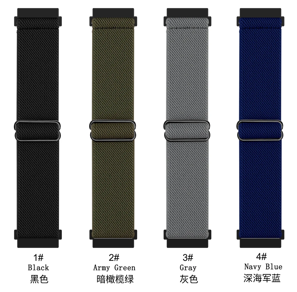 For Samsung Galaxy Active 2/3 Gear S2 Watch Band Nylon Watch Strap Sports Huawei Amazfit Bracelet Stretch Woven Belt
