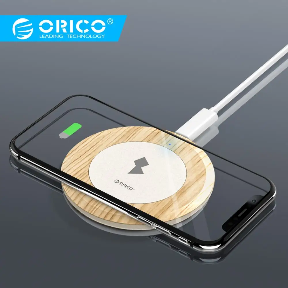 ORICO Беспроводной Зарядное устройство для iphone X/8/8 Plus быстрой зарядки Беспроводной USB Зарядное устройство адаптер для samsung/S6/S7/S8/S8