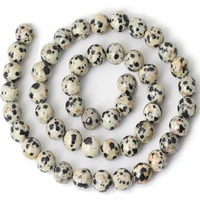 natural round dalmatian jasper loose beads 46810 mm for jewelry making diy beadbracelet and exquisite gift
