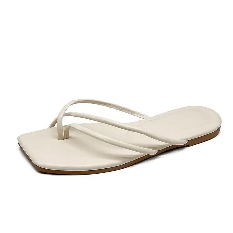 

Flat Shoes Female Womens Slippers Outdoor Luxury Slides Pantofle Rubber Flip Flops Designer 2021 Summer Soft Hawaiian PU Fashion