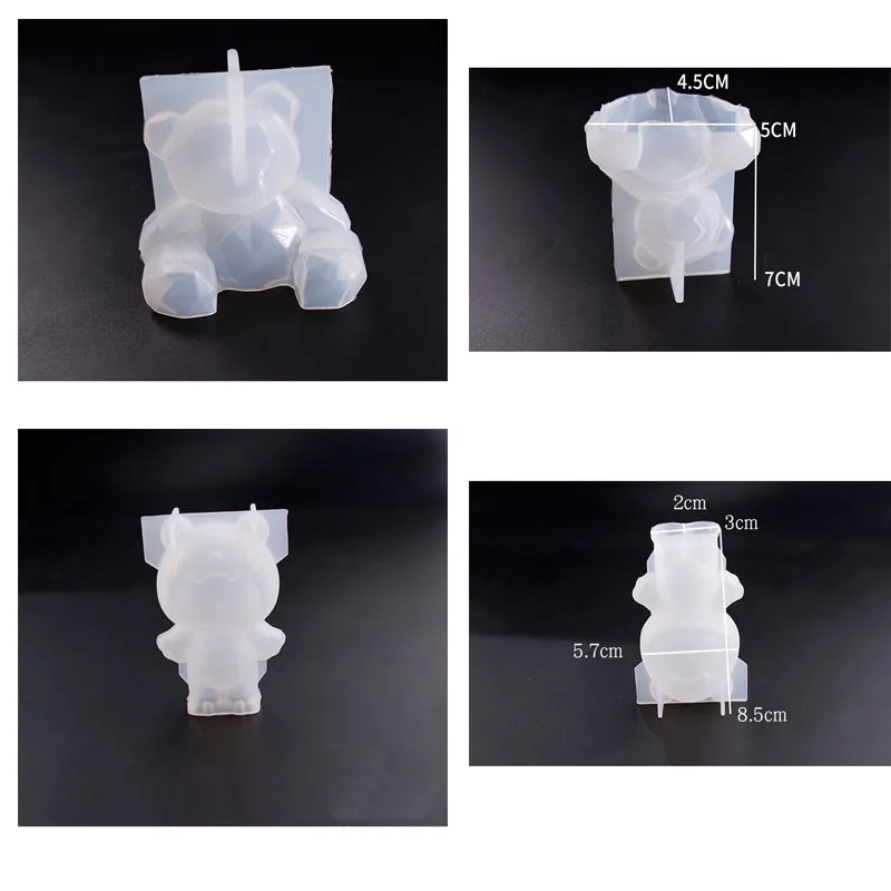 Popular3D милые животные DIY силиконовые ювелирные изделия инструменты для изготовления подвесных полимерных литых форм инструмент для рукоделия