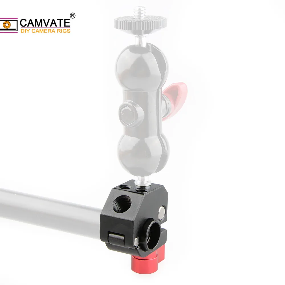 CAMVATE Quick Release Стандартный 15 мм одиночный штанговый зажим с 1/4 &quot 20 3/8&quot 16 резьбовое