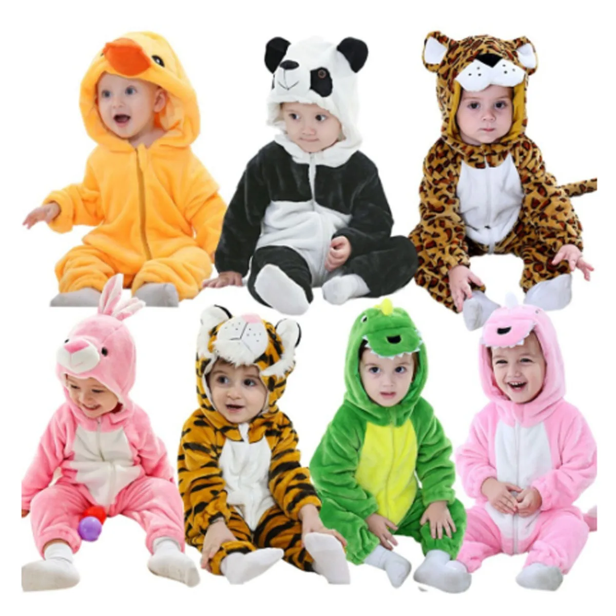 Детский фланелевый комбинезон для новорожденных мальчиков и девочек зимняя