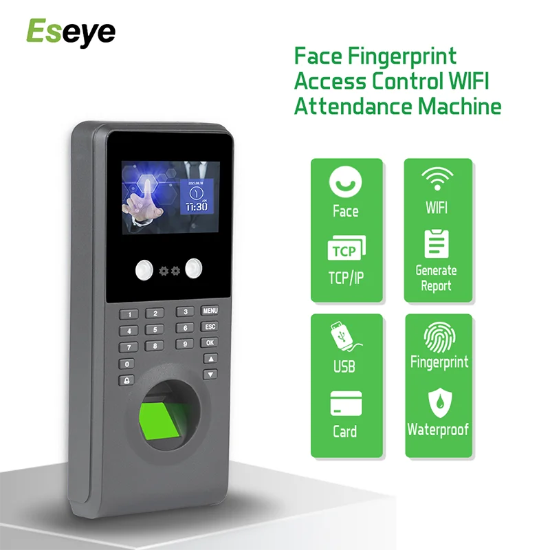 Eseye Biometric Attendance Systems Face Recognition Fingerprint RFID Access Control System Staff Office Machine WIFI | Безопасность и