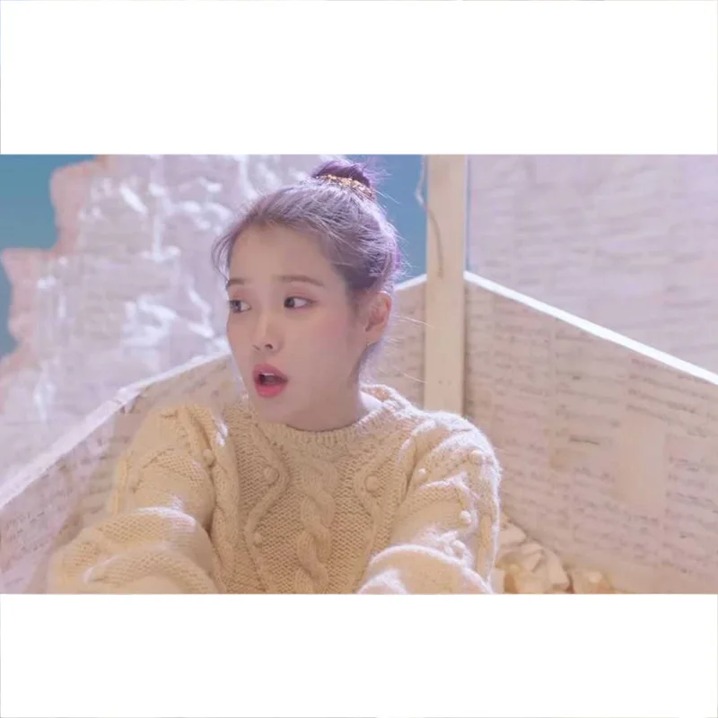 Милый Повседневный свитер kpop IU Lee Ji Eun same wind wild в стиле ретро женская зимняя
