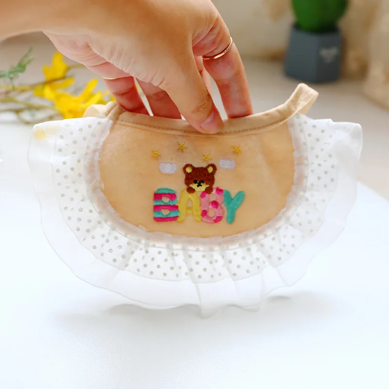 Кружева кошки нагрудники с вышитыми героями мультфильмов аксессуары для