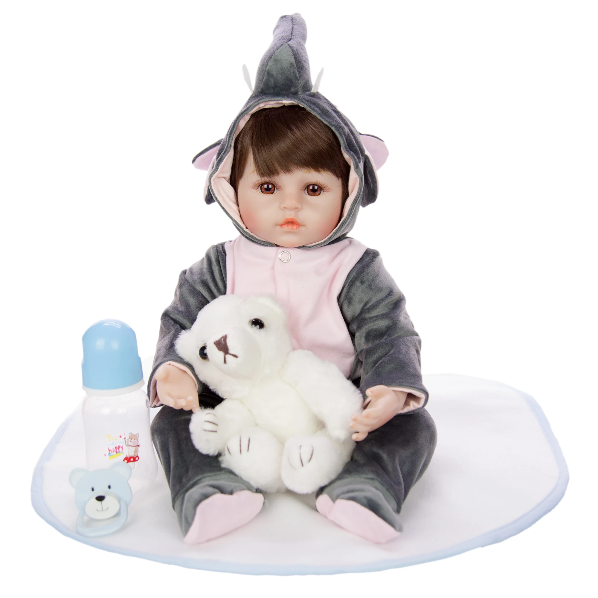 Реалистичный слон KEIUMI из мультфильма куклы Новорожденные для мальчиков 18 дюймов