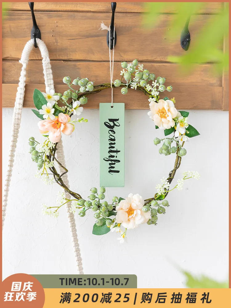 

Пасторальный фон настенная подвеска Украшение для спальни балкона настенная подвеска имитация цветов дверной венок
