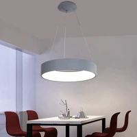 gray white modern led pendant chandelier for dining room bedroom circular dia6045cm led chandelier lighting light fixtrus