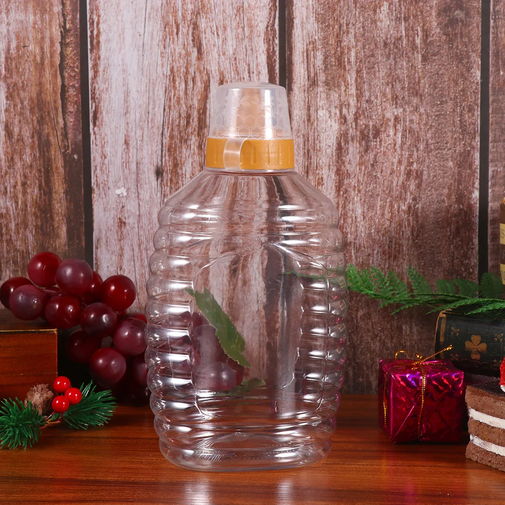 4 шт. прозрачная пластиковая бутылка для меда Упаковка еды с крышкой контейнер