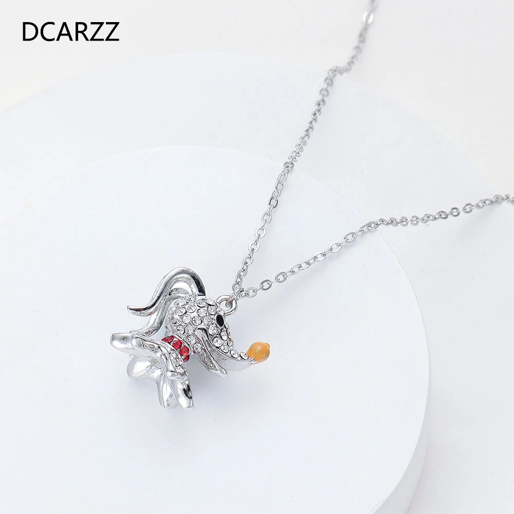 DCARZZ рождественское ожерелье Джек Женская Модная бижутерия из нержавеющей стали