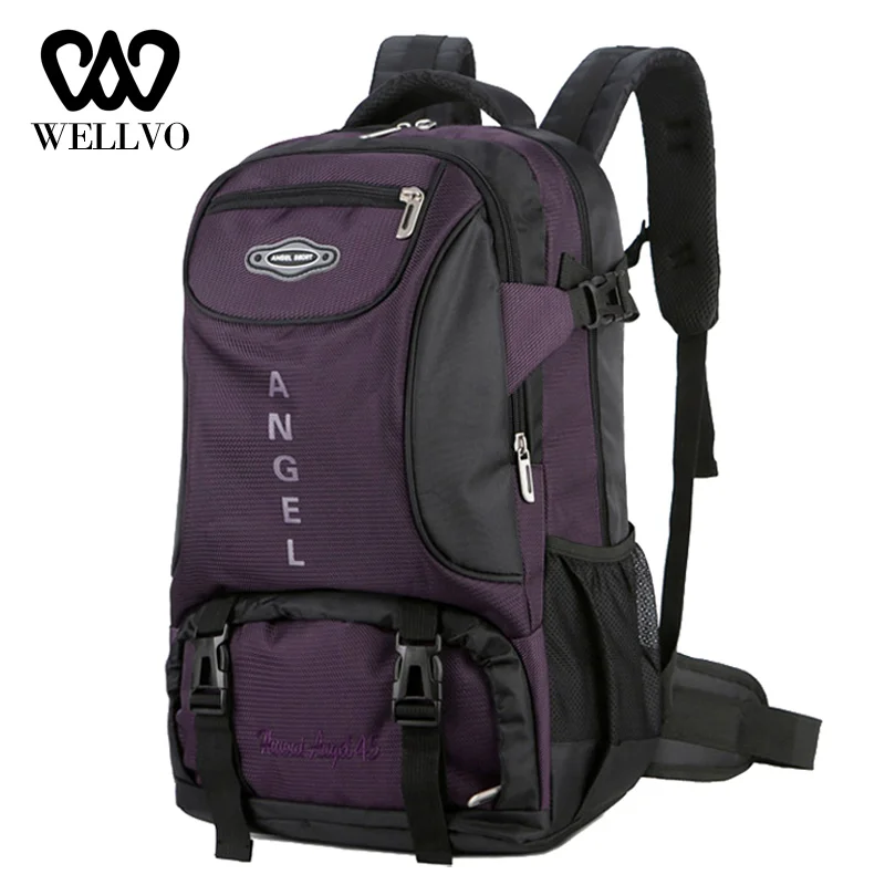 

Рюкзак для альпинизма, большая емкость, дорожные сумки, женский рюкзак, мужской походный Повседневный Рюкзак, Оксфорд, женский рюкзак, Mochila ...