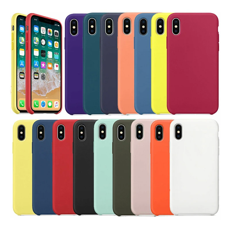 Официальный силиконовый чехол для iPhone 7 8 Plus, задняя крышка с логотипом для Apple iPhone 11 Pro XR X XS MAX 6 6S PLUS, чехол