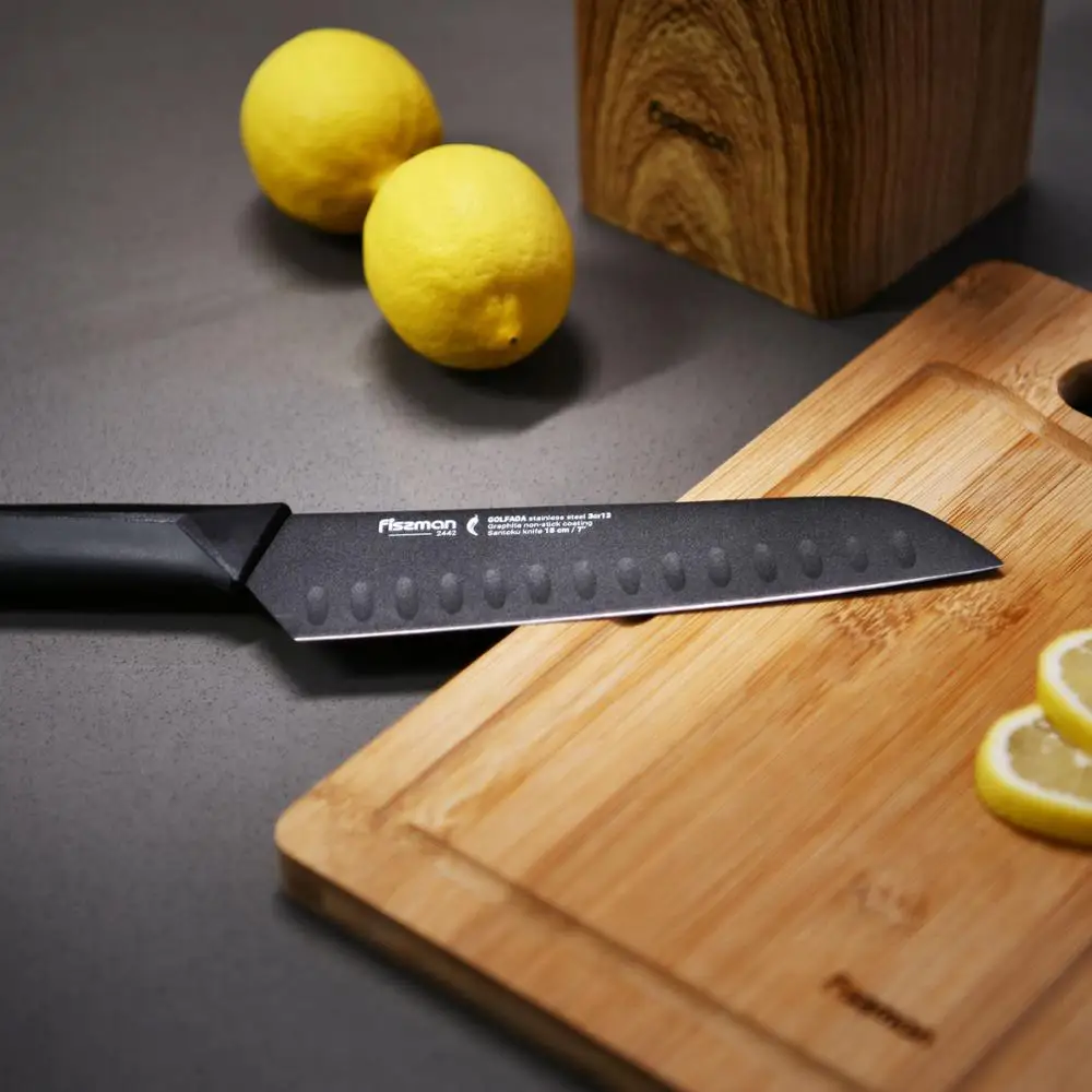 Fissman Golfada серия Janpanese 3Cr13 Стальные Кухонные ножи Santoku нож для стейка шеф
