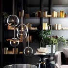 Современный стеклянный шар светодиодный подвесной светильник Ретро Сфера прикроватный проход столовая кухня декоративный подвесной светильник светильники