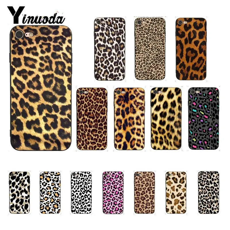 Yinuoda Модный Цветной Леопардовый принт Проектор DIY чехол для телефона iPhone 5 5Sx 6 7 7plus