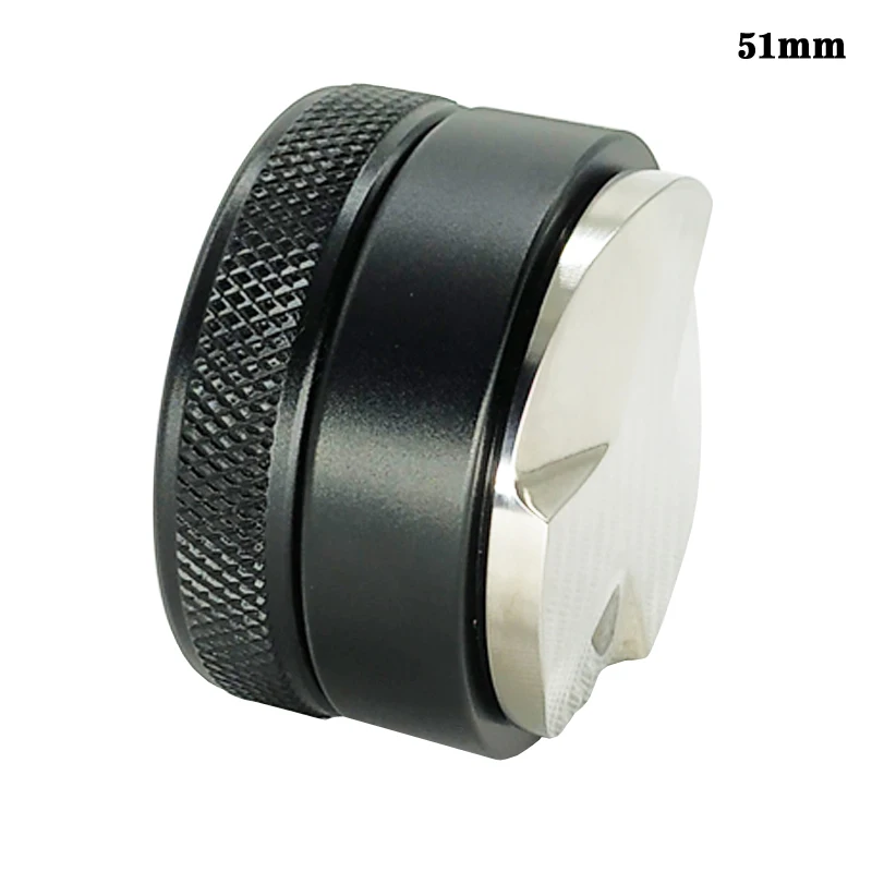 Black Tamper 51mm Кофе трамбовщик 51/58 мм Регулируемая высота молоток для порошка кофе дистрибьютор кофе распределительный инструмент Bottomelss голый портафильтр - Цвет: Black Tamper 51mm