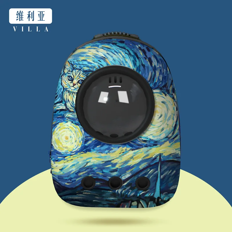 

Cat Carrier Bags Breathable Pet Carriers Small Dog Cat Backpack Travel Space Capsule Cage Pet Transport Bag Carrying For Cats