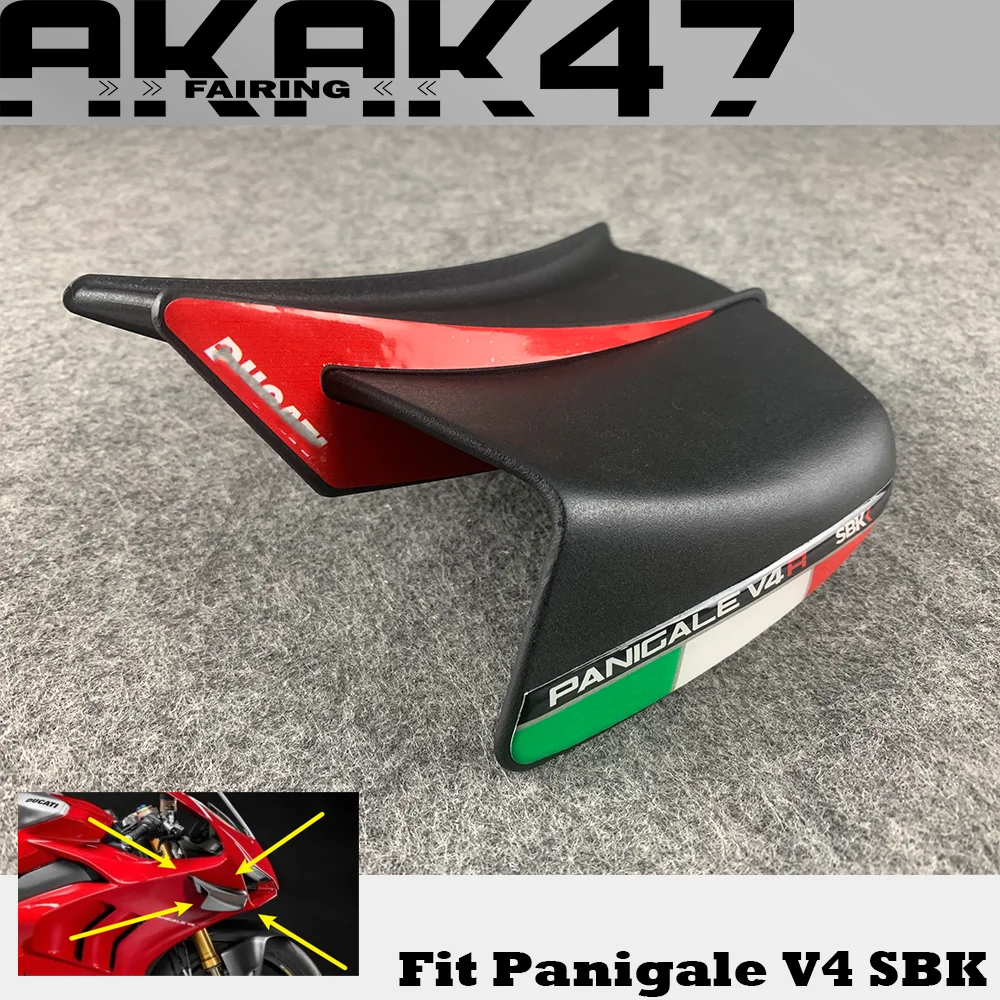 

For DUCATI Panigale V4S V4R V4 V4SP SBK 2018 2019 2020 2021 Winglets Air Deflector Sticker Decal Epoxy 3D Three-dimensional Logo