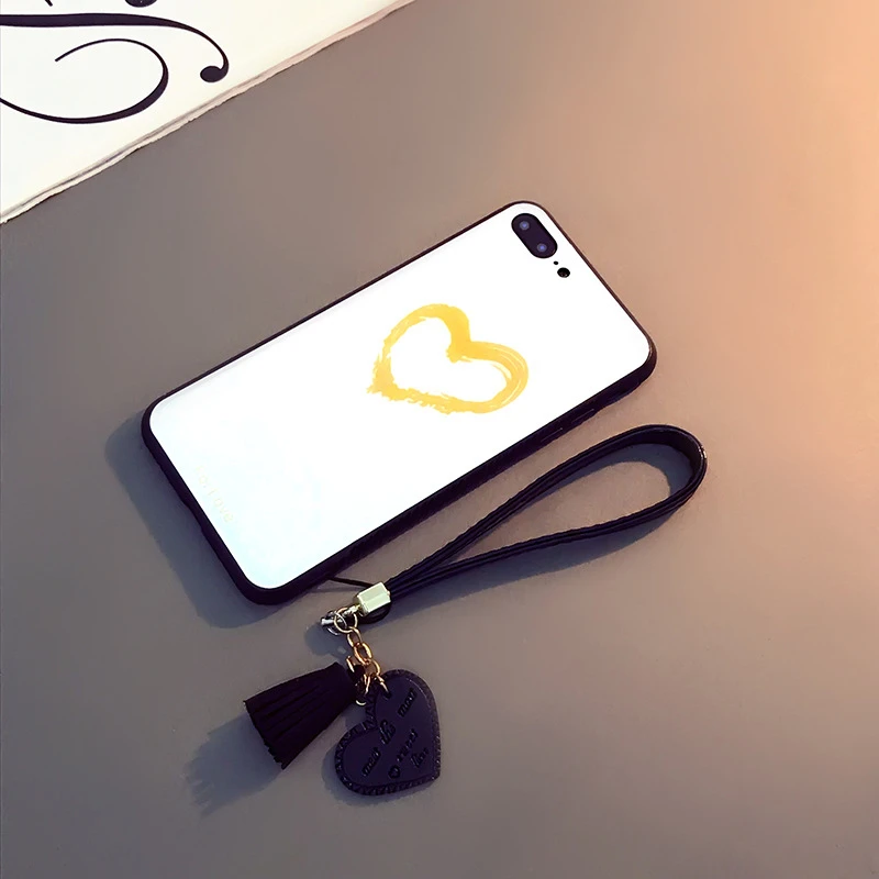 Стекло жесткий Сердце чехол для телефона с рисунком на тему любви для samsung A50 чехол для samsung A6 A7 A8 A9s A10 A20 A30 A40 A60 A80 A90 чехол для телефона чехол-накладка - Цвет: G - Hand Rope