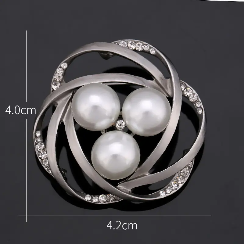 7692 white pearl Прямая с фабрики, стразы и имитация жемчуга, модный цветок, лист и брошь «олень», булавки для женщин, различные дизайны - Окраска металла: 7692 white pearl