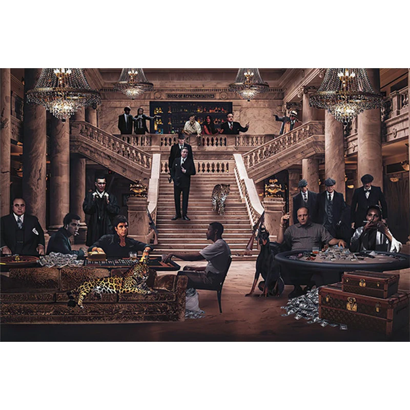 

Popular British Criminal Gangster TV Series Peaky Blinders Painting on Canvas Painting Posters Prints Cuadros Home Decor Bedroom