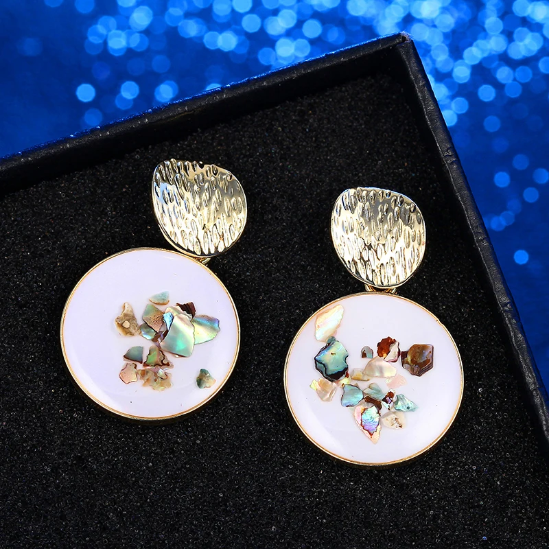 Женские винтажные серьги с круглым шариком геометрические золотого цвета