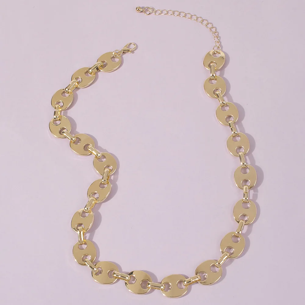 Wgoud Лидер продаж панк Высокое качество Золотой цвет геометрический чокер для