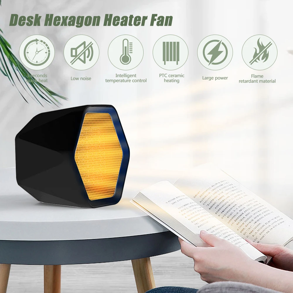 

1000W Portable Electric Heater Mini Desktop Warmer Hot Air Fan Household Warm Heating Office Room Warmer Machine for Winter