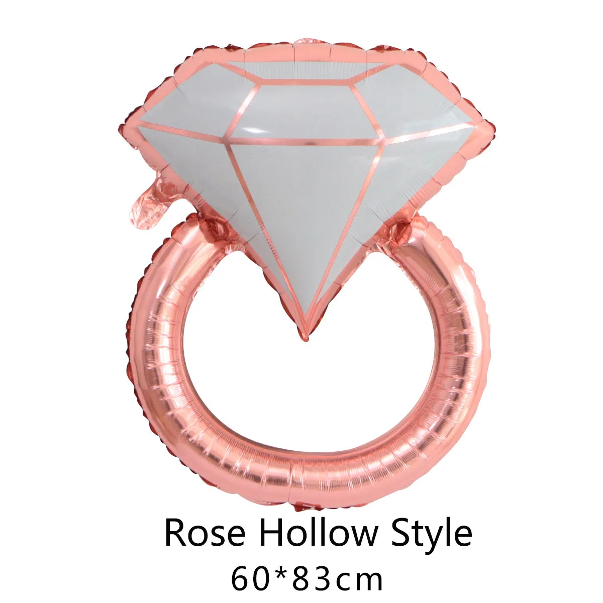 1 шт. бриллиантовое кольцо воздушный шар из фольги розовое золото серебро