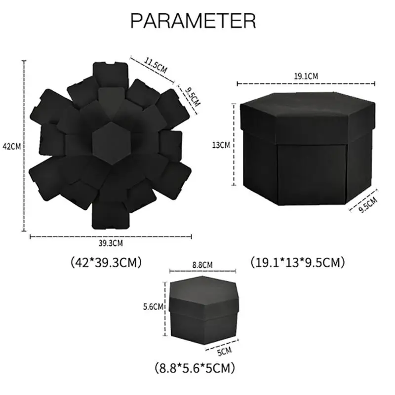 Шестигранная взрывобезопасная коробка с сюрпризом любовь память Сделай Сам