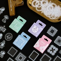 50pcsretro hollow lace kawaii girly style decorative stickers diy diary photo album scrapbook korean stationery stickers