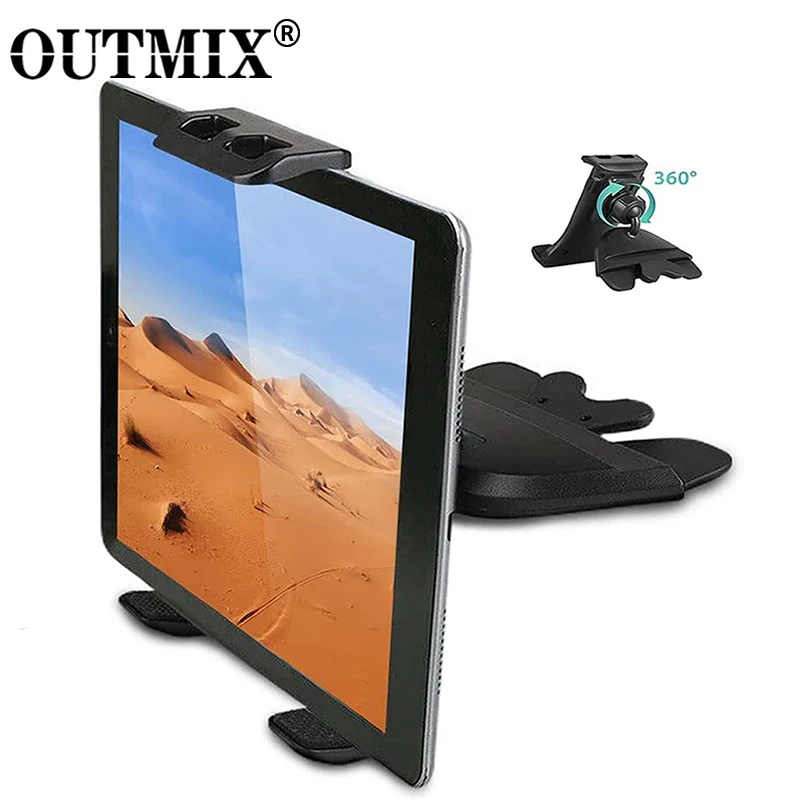 Universal 4-12 inch Tablet Holder Car CD Slot Air Vent Tablet Bracket Mobile Phone Mount Stand for iPad Pro iPhone Xiaomi Huawei