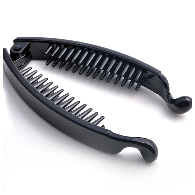 1 PC New Hair Claws Clip Fish Shape Banana Barrettes Black Hairpins Hair Accessories For Women Hair Clip Clamp Hair Accessories