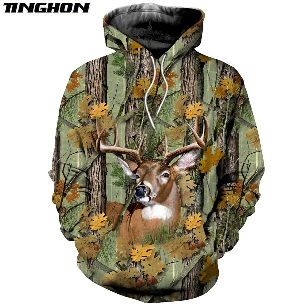 

Hot Fashion Men 3D Hoodie Print Hunting Deer Camo Hooded Sweatshirts Unisex Casual streetwear Hoody Wholesale and retail XS-7XL