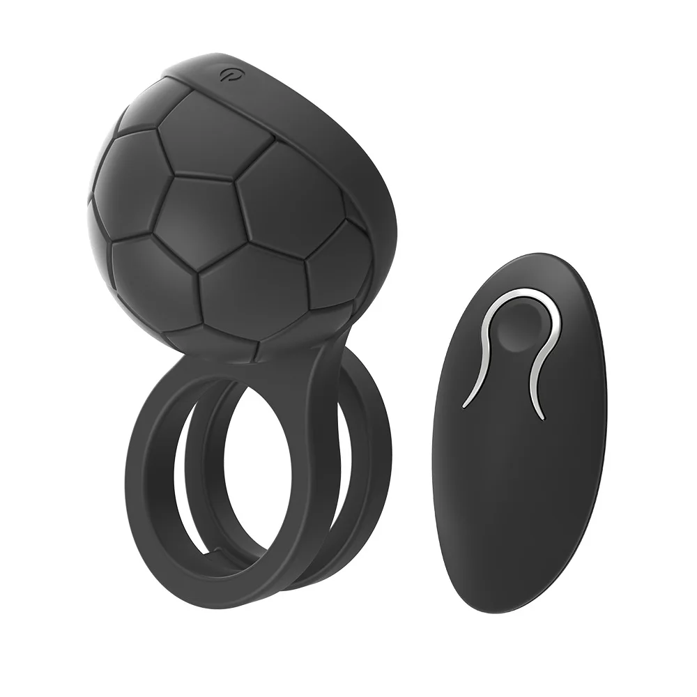 

Football Vibration Lock Fine Ring Wireless Remote Control Male Delay Set Couple Resonance Shuanghuan Adult Products