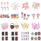 44 стиля, имитация кукольного домика, предметы первой необходимости, кукольный домик, Рождественский тростниковый сани, миниатюрная еда, кухонные аксессуары, Рождественский Декор