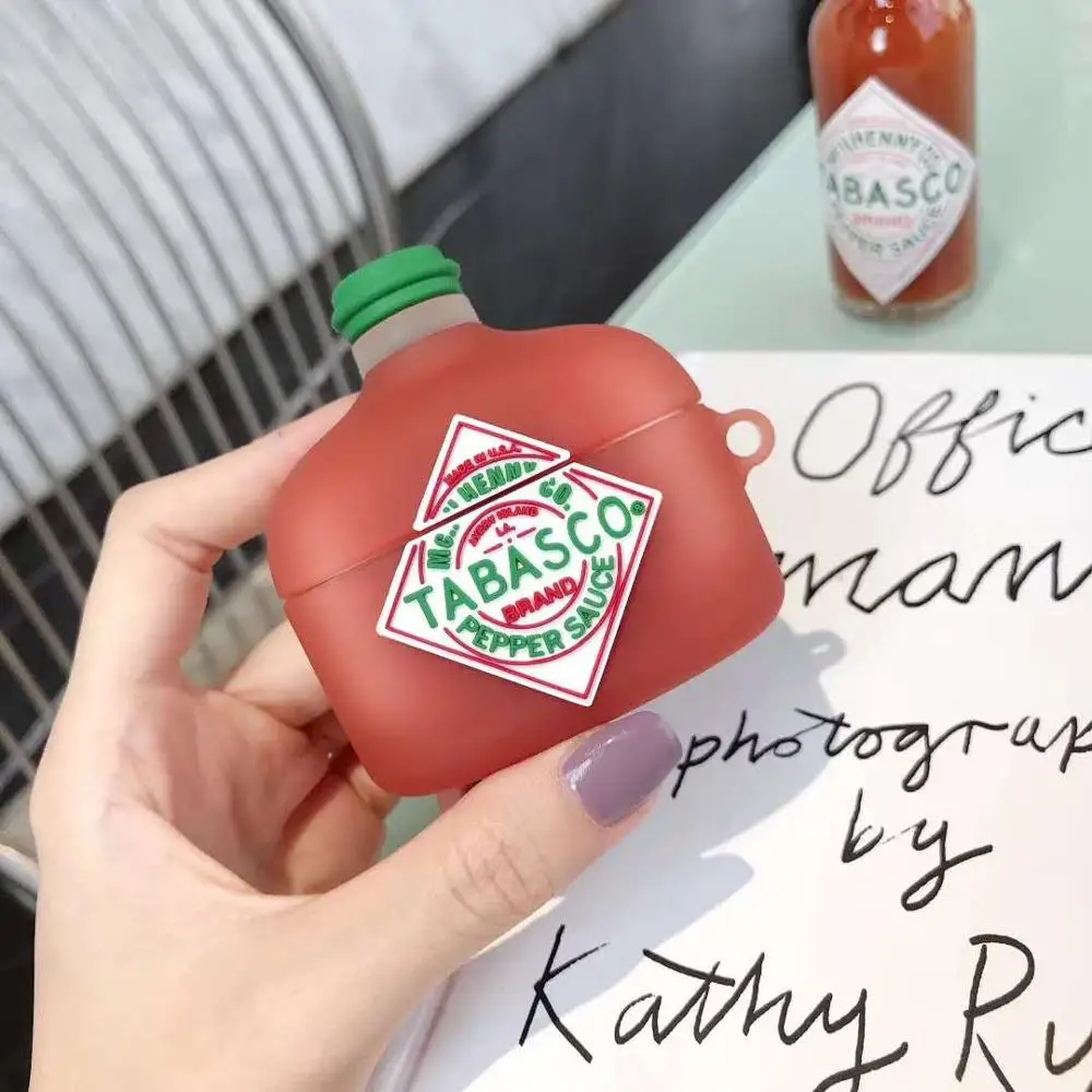 Чехол бренда mcilhenny Tabasco pepper sauce для AirPods 1 2 pro футляр зарядки мягкий силиконовый