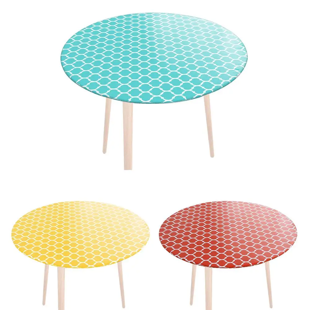 

Table Cloth PVC Oil-proof Round Tablecloth Dining Table Cover Nordic Printed Home Decor Protector Dust Cover For Kitchen