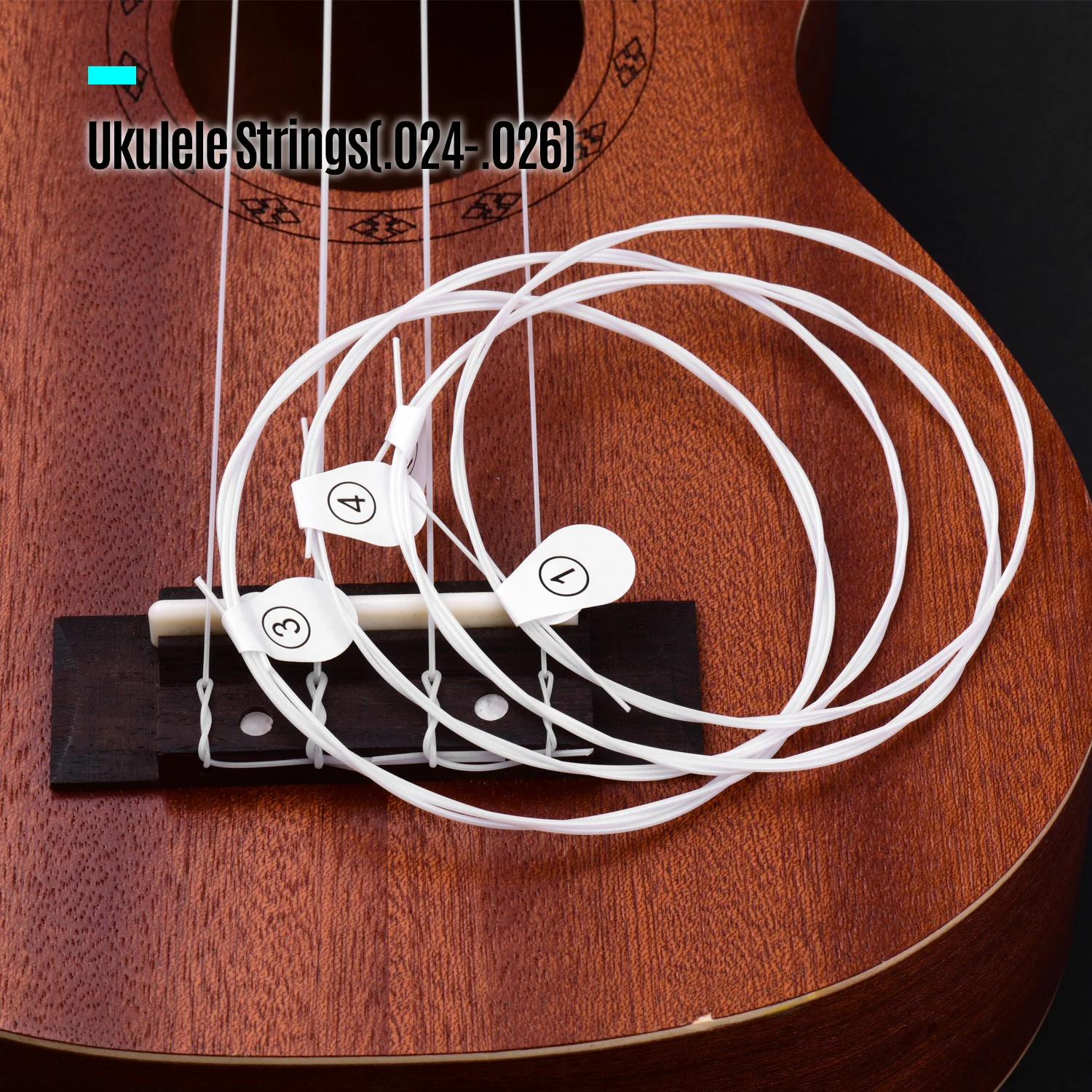 Нейлоновые струны для укулеле 4 штуки/набор струн (.024-.026) Замена 23 дюймов Концерт